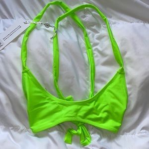 WHITE FOX BOUTIQUE NEON GREEN BIKINI TOP